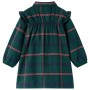 Kleid für Kinder mit langen Ärmeln und dunkelgrünen Rüschen, Größe 128. von vidaXL, Kinderkleider - Ref: Foro24-14417, Preis:...