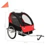 Black and red 2-in-1 bicycle and stroller trailer by vidaXL, Bicycle trailers - Ref: Foro24-91375, Price: 206,66 €, Discount: %