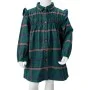 Kleid für Kinder mit langen Ärmeln und dunkelgrünen Rüschen, Größe 128. von vidaXL, Kinderkleider - Ref: Foro24-14417, Preis:...