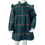 Kleid für Kinder mit langen Ärmeln und dunkelgrünen Rüschen, Größe 104. von vidaXL, Kinderkleider - Ref: Foro24-14415, Preis:...
