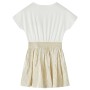 Kinderkleid mit kurzen Ärmeln in Naturfarbe, Größe 116. von vidaXL, Kinderkleider - Ref: Foro24-14694, Preis: 15,32 €, Rabatt: %