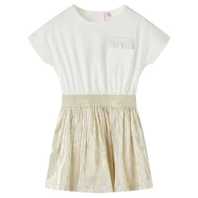 Kinderkleid mit kurzen Ärmeln in Naturfarbe, Größe 140. von vidaXL, Kinderkleider - Ref: Foro24-14696, Preis: 15,16 €, Rabatt: %