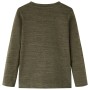 Dunkelgrünes meliertes Langarm-Kinder-T-Shirt, Größe 104. von vidaXL, Kinder-T-Shirts - Ref: Foro24-13250, Preis: 11,76 €, Ra...