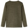 Kinder Langarmshirt in dunklem Khaki Melange, Größe 128. von vidaXL, Kinder-T-Shirts - Ref: Foro24-13252, Preis: 12,44 €, Rab...