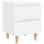 Nachttische 2 Stück Massivholzbeine weiß 40x35x50 cm von vidaXL, Nachttische - Ref: Foro24-805852, Preis: 73,65 €, Rabatt: %