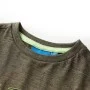 Kinder Langarmshirt in dunklem Khaki Melange, Größe 128. von vidaXL, Kinder-T-Shirts - Ref: Foro24-13252, Preis: 12,27 €, Rab...