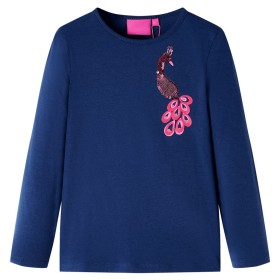Kinder Langarmshirt in Marineblau, Größe 116. von vidaXL, Kinder-T-Shirts - Ref: Foro24-13596, Preis: 8,66 €, Rabatt: %