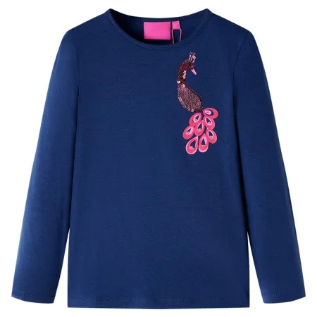 Kinder Langarmshirt in Marineblau, Größe 116. von vidaXL, Kinder-T-Shirts - Ref: Foro24-13596, Preis: 8,59 €, Rabatt: %