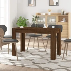 Esstisch aus braunem Eichenfurnierholz 120x60x76 cm. von vidaXL, Küchen- und Esstische - Ref: Foro24-838191, Preis: 74,49 €, ...