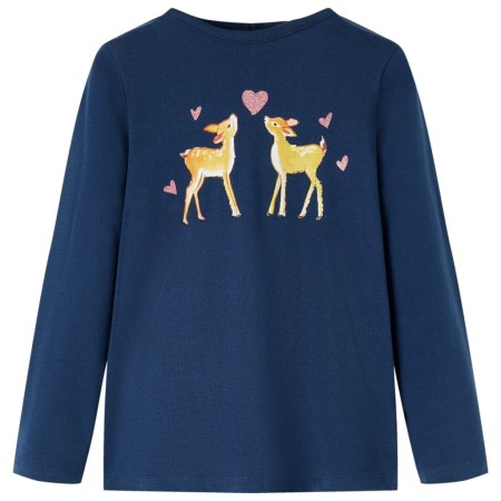 Kinder Langarmshirt in Marineblau, Größe 104. von vidaXL, Kinder-T-Shirts - Ref: Foro24-13650, Preis: 8,66 €, Rabatt: %