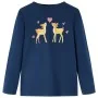 Kinder Langarmshirt in Marineblau, Größe 104. von vidaXL, Kinder-T-Shirts - Ref: Foro24-13650, Preis: 8,59 €, Rabatt: %