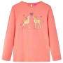 Korallfarbenes Langarm-Kinder-T-Shirt in Größe 92. von vidaXL, Kinder-T-Shirts - Ref: Foro24-13659, Preis: 8,66 €, Rabatt: %