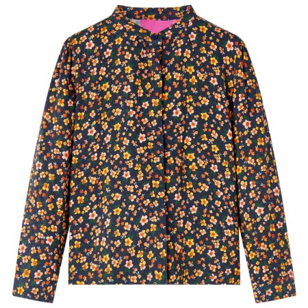 Kinderhemd mit Stehkragen in Marineblau, Größe 116. von vidaXL, Kinder-T-Shirts - Ref: Foro24-13956, Preis: 12,21 €, Rabatt: %