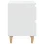 Mesitas de noche 2 uds patas madera maciza blanco 40x35x50 cm de vidaXL, Mesitas de noche - Ref: Foro24-805852, Precio: 75,93...