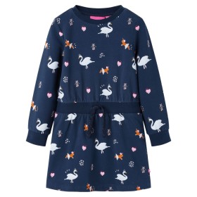 Kleid für Kinder mit langen Ärmeln in Marineblau, Größe 104. von vidaXL, Kinderkleider - Ref: Foro24-14843, Preis: 17,68 €, R...