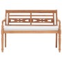 Batavia Bank mit Kissen 120 cm Teakholz von vidaXL, Gartenbänke - Ref: Foro24-43057, Preis: 206,95 €, Rabatt: %