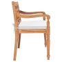 Batavia Bank mit Kissen 120 cm Teakholz von vidaXL, Gartenbänke - Ref: Foro24-43057, Preis: 206,95 €, Rabatt: %