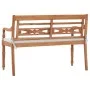 Batavia Bank mit Kissen 120 cm Teakholz von vidaXL, Gartenbänke - Ref: Foro24-43057, Preis: 203,47 €, Rabatt: %