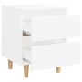 Nachttische 2 Stück Massivholzbeine weiß 40x35x50 cm von vidaXL, Nachttische - Ref: Foro24-805852, Preis: 73,65 €, Rabatt: %