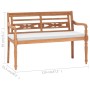 Batavia Bank mit Kissen 120 cm Teakholz von vidaXL, Gartenbänke - Ref: Foro24-43057, Preis: 206,95 €, Rabatt: %
