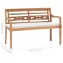 Batavia Bank mit Kissen 120 cm Teakholz von vidaXL, Gartenbänke - Ref: Foro24-43057, Preis: 203,47 €, Rabatt: %