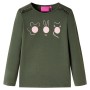 Kinder Langarmshirt in Khaki, Größe 92. von vidaXL, Kinder-T-Shirts - Ref: Foro24-13769, Preis: 8,54 €, Rabatt: %