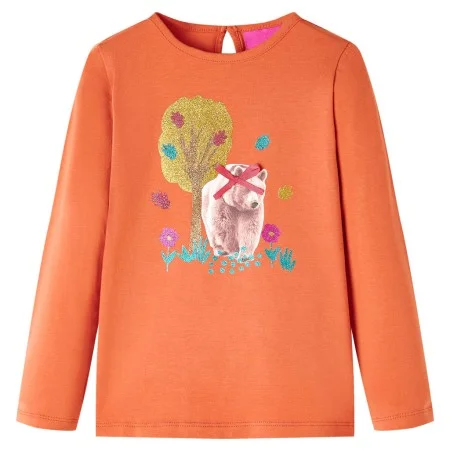Kinder langärmliges T-Shirt in geröstetem Orange, Größe 104. von vidaXL, Kinder-T-Shirts - Ref: Foro24-13805, Preis: 8,77 €, ...