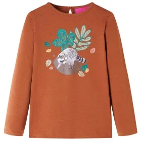 Camiseta infantil de manga larga color coñac 140 by vidaXL, Kids T-shirts - Ref: Foro24-14173, Price: 8,72 €, Discount: %