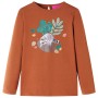 Kinder Langarmshirt in Cognac-Farbe, Größe 140. von vidaXL, Kinder-T-Shirts - Ref: Foro24-14173, Preis: 8,81 €, Rabatt: %