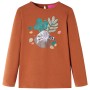 Langärmeliges Kinder-T-Shirt in Cognac-Farbe, Größe 116. von vidaXL, Kinder-T-Shirts - Ref: Foro24-14171, Preis: 8,81 €, Raba...