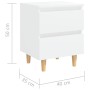 Nachttische 2 Stück Massivholzbeine weiß 40x35x50 cm von vidaXL, Nachttische - Ref: Foro24-805852, Preis: 73,65 €, Rabatt: %