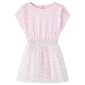 Kleid für Kinder mit hellrosa Rüschen, Größe 128. von vidaXL, Kinderkleider - Ref: Foro24-14552, Preis: 14,87 €, Rabatt: %