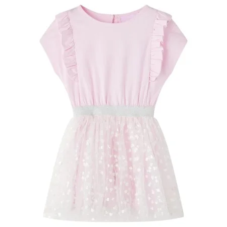 Kleid für Kinder mit hellrosa Rüschen, Größe 128. von vidaXL, Kinderkleider - Ref: Foro24-14552, Preis: 14,73 €, Rabatt: %