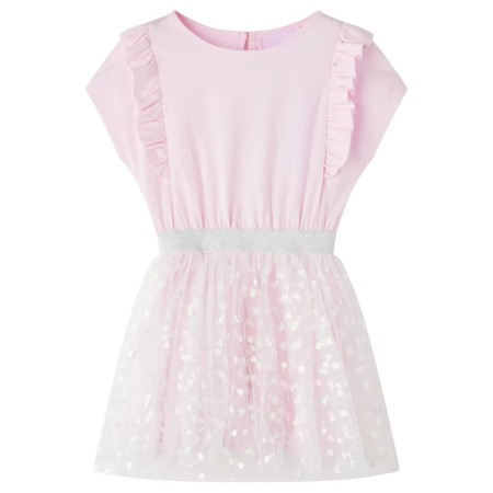 Vestido infantil volantes rosa claro 128 de vidaXL, Vestidos de niños - Ref: Foro24-14552, Precio: 14,87 €, Descuento: %