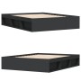 Estructura de cama negra 150x200 cm de vidaXL, Camas y somieres - Ref: Foro24-3203867, Precio: 145,53 €, Descuento: %