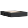 Estructura de cama negra 150x200 cm de vidaXL, Camas y somieres - Ref: Foro24-3203867, Precio: 145,53 €, Descuento: %