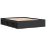 Estructura de cama negra 150x200 cm de vidaXL, Camas y somieres - Ref: Foro24-3203867, Precio: 145,53 €, Descuento: %