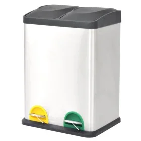 Recycling and trash can with pedal stainless steel 36 L by vidaXL, Garbage cans and trash cans - Ref: Foro24-50600, Price: 11...