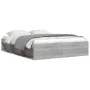 Sonoma gray bed frame 150x200 cm by vidaXL, Beds and slatted bases - Ref: Foro24-3203871, Price: 137,71 €, Discount: %