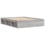 Sonoma gray bed frame 150x200 cm by vidaXL, Beds and slatted bases - Ref: Foro24-3203871, Price: 137,71 €, Discount: %