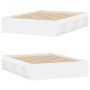 White double bed frame 135x190 cm by vidaXL, Beds and slatted bases - Ref: Foro24-3203908, Price: 154,38 €, Discount: %