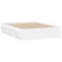 White double bed frame 135x190 cm by vidaXL, Beds and slatted bases - Ref: Foro24-3203908, Price: 154,38 €, Discount: %