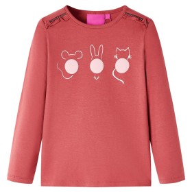 Langärmeliges Kinder-T-Shirt in geröstetem Rosa, Größe 92. von vidaXL, Kinder-T-Shirts - Ref: Foro24-13774, Preis: 8,54 €, Ra...