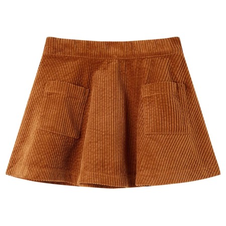 Kinderrock mit Taschen aus cognacfarbenem Cordstoff, Größe 92. von vidaXL, Kinderhosen - Ref: Foro24-13879, Preis: 11,86 €, R...
