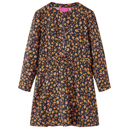 Kleid für Kinder mit langen Ärmeln in Marineblau, Größe 92. von vidaXL, Kinderkleider - Ref: Foro24-13949, Preis: 14,76 €, Ra...