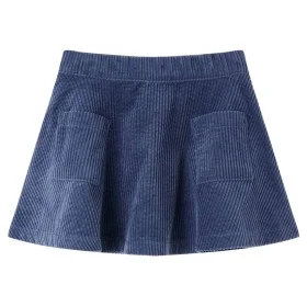 Kinderrock mit Taschen aus marineblauem Cordstoff, Größe 128. von vidaXL, Kinderhosen - Ref: Foro24-13887, Preis: 13,47 €, Ra...