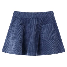 Kinderrock mit Taschen aus marineblauem Cordstoff, Größe 128. von vidaXL, Kinderhosen - Ref: Foro24-13887, Preis: 13,65 €, Ra...