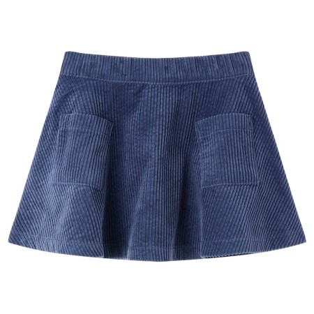 Kinderrock mit Taschen aus marineblauem Cordstoff, Größe 128. von vidaXL, Kinderhosen - Ref: Foro24-13887, Preis: 13,65 €, Ra...