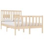 Estructura de cama madera maciza 120x190 cm