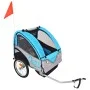 Grauer und blauer Fahrradanhänger 30 kg von vidaXL, Fahrradanhänger - Ref: Foro24-91373, Preis: 194,75 €, Rabatt: %